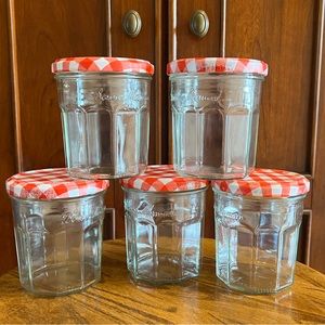 Bonne Maman 13 oz jars. Lot of 5 for crafts or food storage
